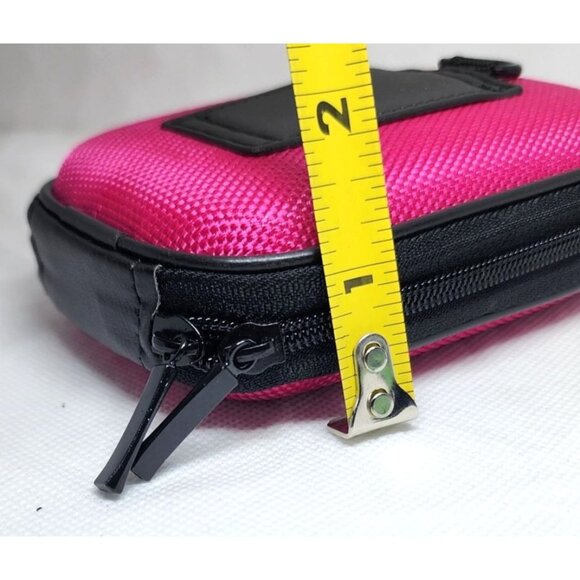 Durable Pink Camera Bag/Wallet with Belt Clip and Hand Bracelet - Hard Shell - Picture 6 of 16